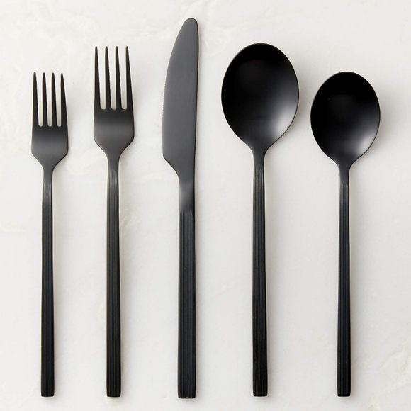 CB2 Other - ❤️BUY 2 GET 1 FREE CB2 Parallel 20-Piece Brushed Black Flatware Set